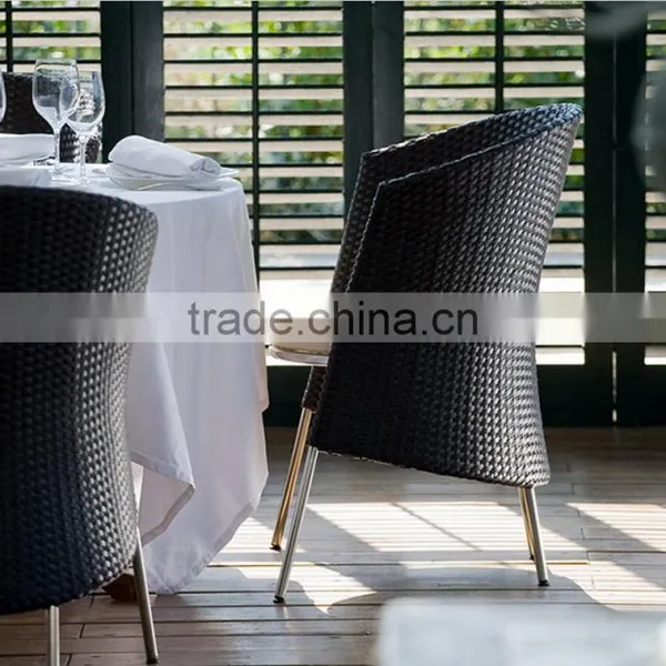 2017 Trade Assurance Modern Design Outdoor Synthetic Rattan Handmade Garden Line Compact Dining Table Set photo-2