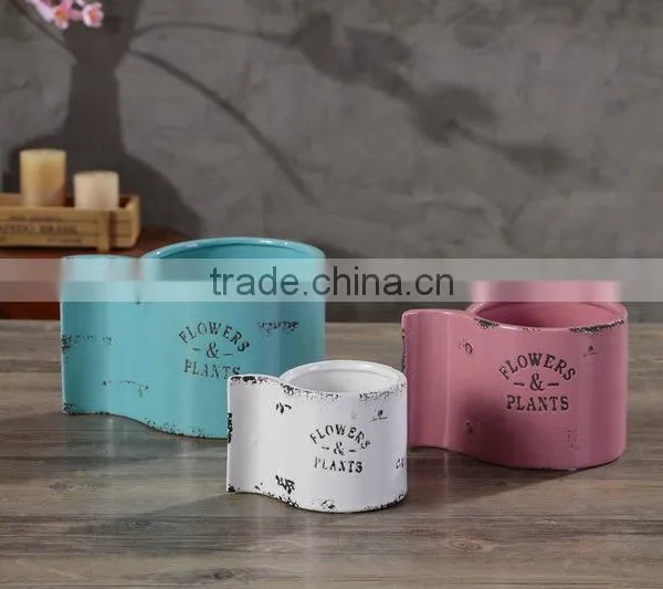 Hot Sale Colorful Archaistic Garden Stoneware/ceramic Flower Plants/flower Pot photo-2