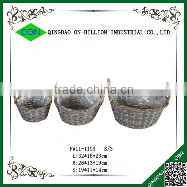 Trade Assurance Woven Wicker Basket Flower Pot photo-2