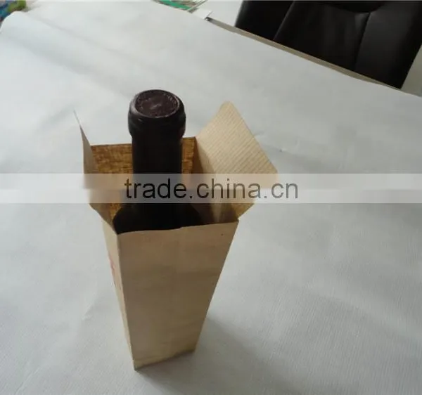 2016 World Modern Kraft Thread Paper Wine Bottle Paper Bags With or Without Handles photo-6