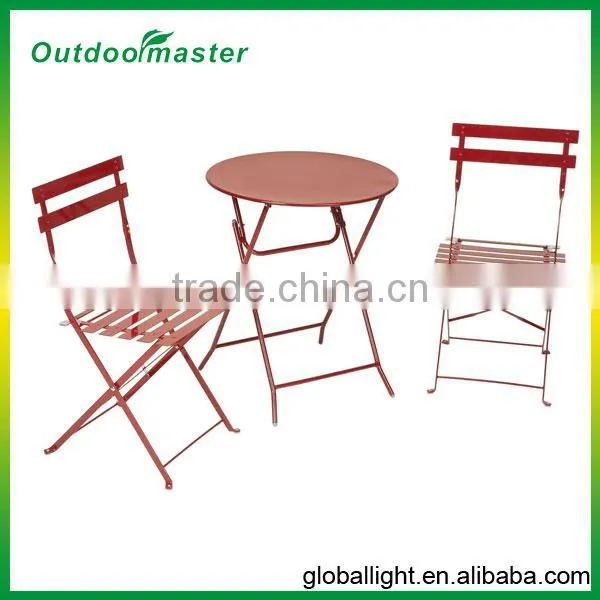 3-Piece Folding Cheap Bistro Set Lemon Green photo-3