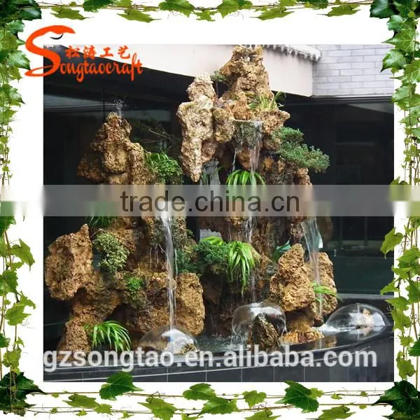 Artistic Simulation Artificial Rockery Waterfall Landscape Art Decorative Artificial Rockery Waterfall photo-3