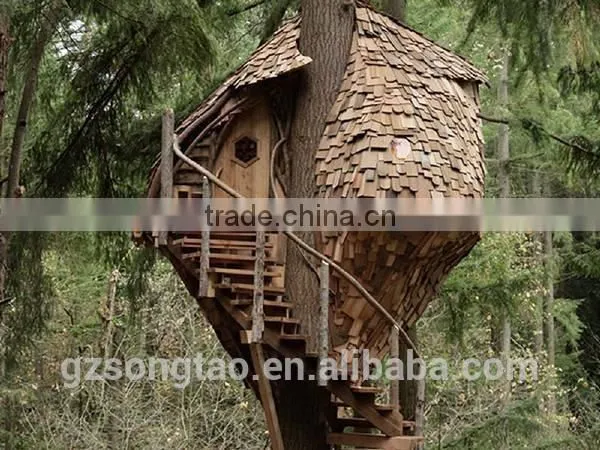China Manufacturer Make Imitated Decorative Artificial Ficus Banyan Tree House for Outside Decoration photo-4