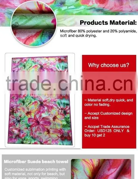 Custom Printed Highly Absorbent Microfiber Travel Beach Towel photo-5