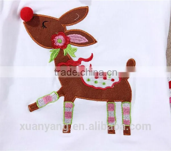 Factory Supply Christmas Outfit Boutique Hot Sale Santa Ride Applique Girl Outfit photo-4