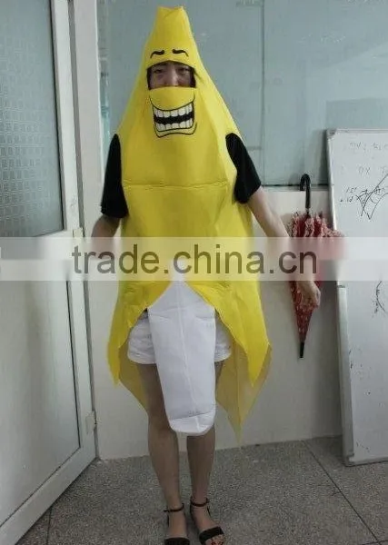 Walson Clothes Apparel Banana Costume Fancy Dress Outfit Men Women Unisex Funny Stag Yellow Fruit Party photo-2