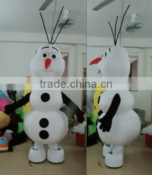 Flexible Moving Lovely Snowman Olaf Mascot Costume