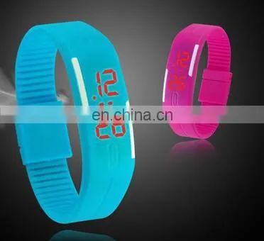 Wholesale Mix 10colors LED Touch Screen Bracelet Couple Tables Silicone Mini Electronic Watch New Fashion Men Women WATCH photo-3