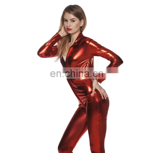 Black Fetish Bodysuit Clubwear Sexy Costume Latex Catsuit Manufacturer photo-3