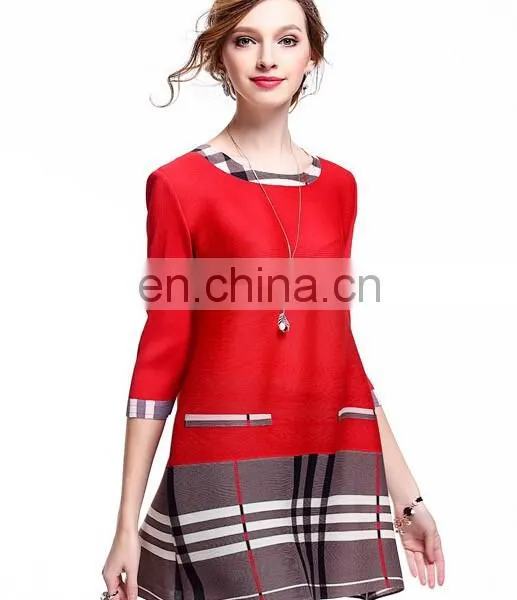Clothing Wholesale Designer Plus Size Women Tops and Blouses 2017 Spring Summer photo-4