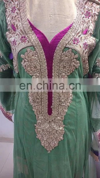 2017 Wedding Occasion Wear Stylish Semi-Stitched Dress Material / Heavy Embroidery Work Georgette Suits (salwar Kameez Suits) photo-3