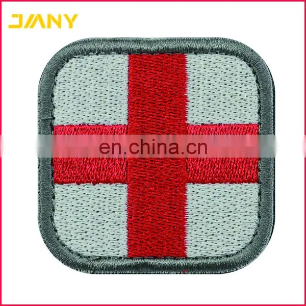 Custom Red Cross Military Medical Fraternal Embroidered Iron on Patches photo-3