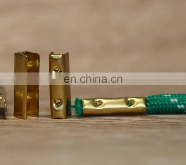 Metal Crimp for Belt/ Metal Cord End for Shoelace/ Metal Shoelace Tips for Belt photo-6