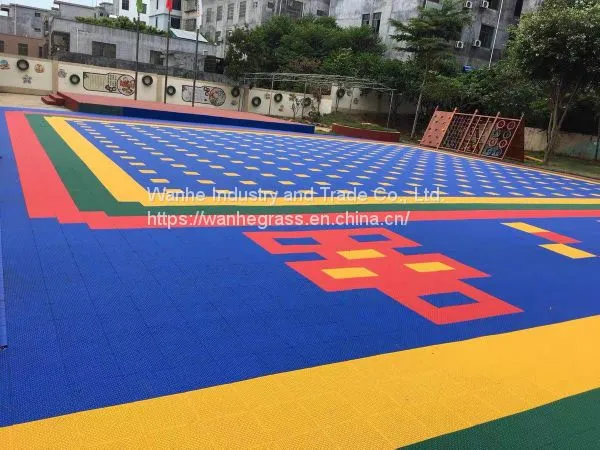 Wanhe OEM Plastic Sport Court Flooring Indoor and Outdoor Courts photo-3