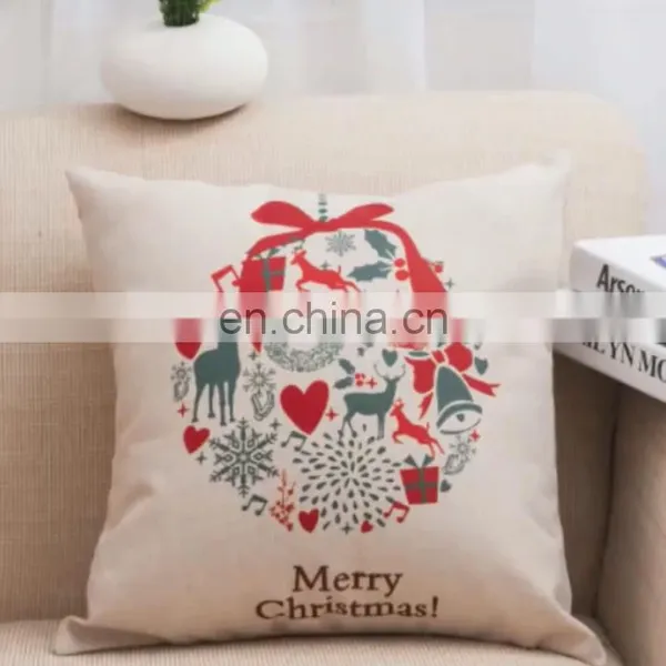 Light LED Christmas Cushion With Embroidered Pillow Cover Decorative