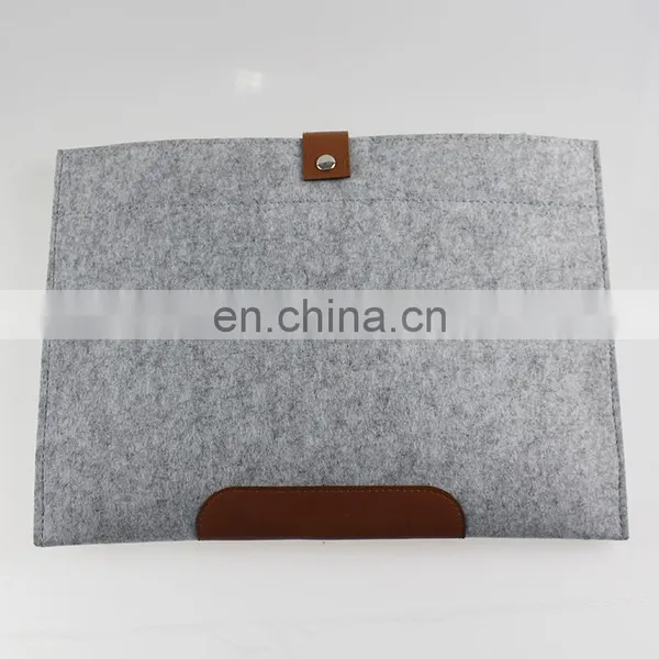 Yellow Color Customized Size Felt Handbags Laptop Computer Canvas Tote Bag photo-5