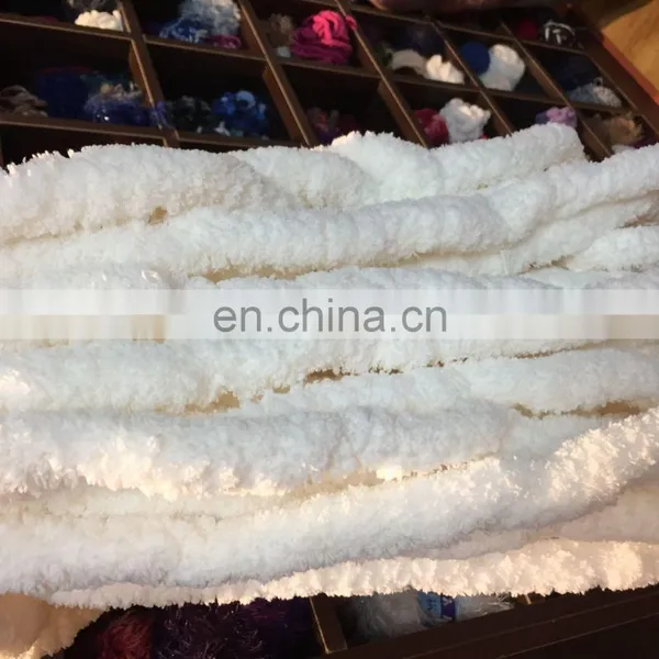 2019 Yarn Fashion 3- 4cm Chunky Chenille Fluffy Yarn for Hand Knitting Yuanyuan Factory photo-4