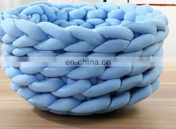 Tube Braid Yarn Hand Knitting CAT NEST Machine Washable photo-2