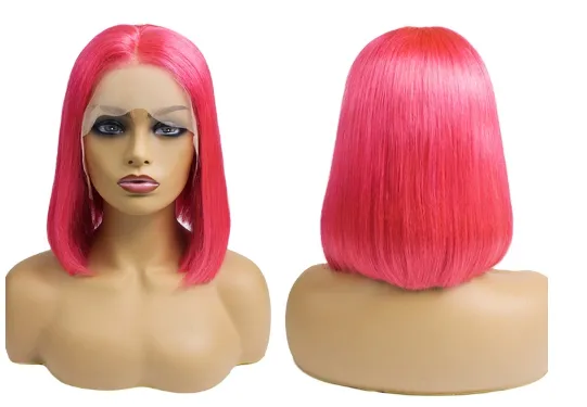 KHH 13x4 Lace Front Wigs Virgin Hair Short Bob Wig Yellow Colour Raw Indian Hair Pre Plucked With Baby Hair photo-2