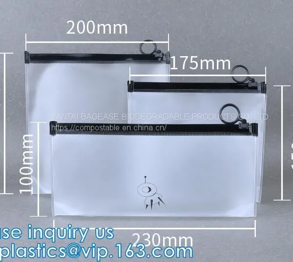 Cosmetic Ziplock Clear Bubble Bags/Hot Sale Slider Zipper Bag, Slider Hook Hanging Zipper Bag, Slider Zipper PVC Pencil photo-4