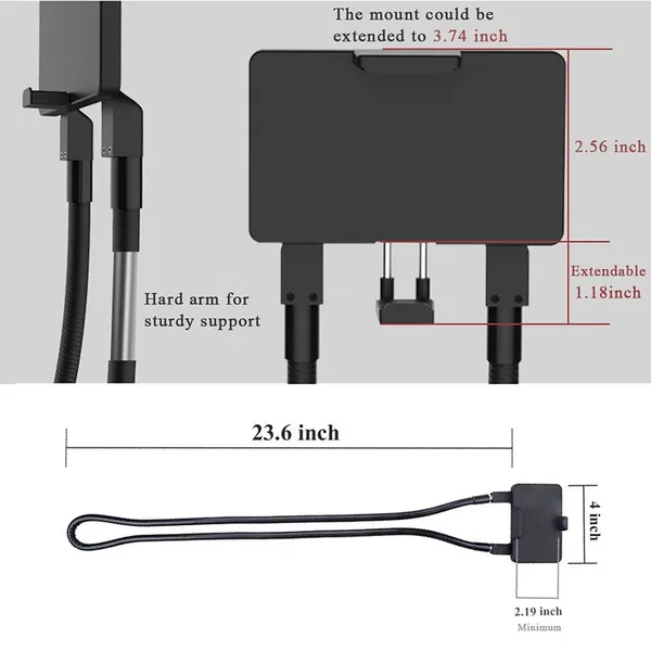Flexible Advanced Aluminum Magnetic Lazy Neck Phone Holder Stand Long Arm Mobile Smartphone Bracket for Bed Customized LOGO Available photo-5