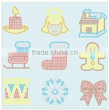 Merry Christmas Flat Back Rhinestone Motif