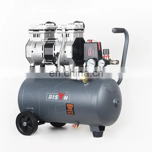 Bison Electric Silent Portable Oil Free Air Compressor 1.1Kw 230V Oil Free Reciprocating Piston Air Compressor photo-2