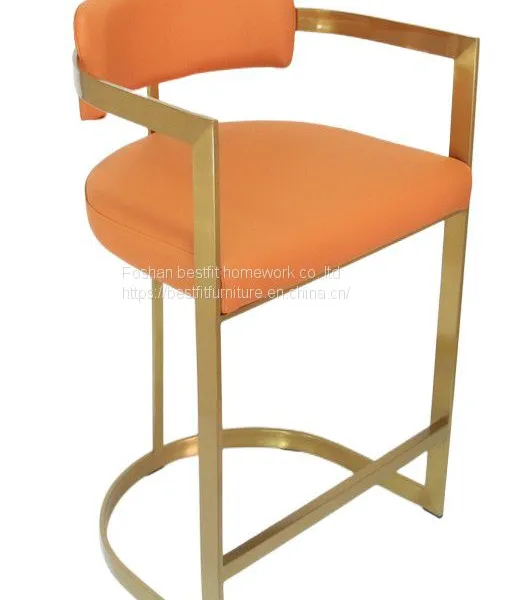 TY158 Fashion Bar Chair PU Comfortable Chair Stainless Steel Highchair Bar Stool photo-2