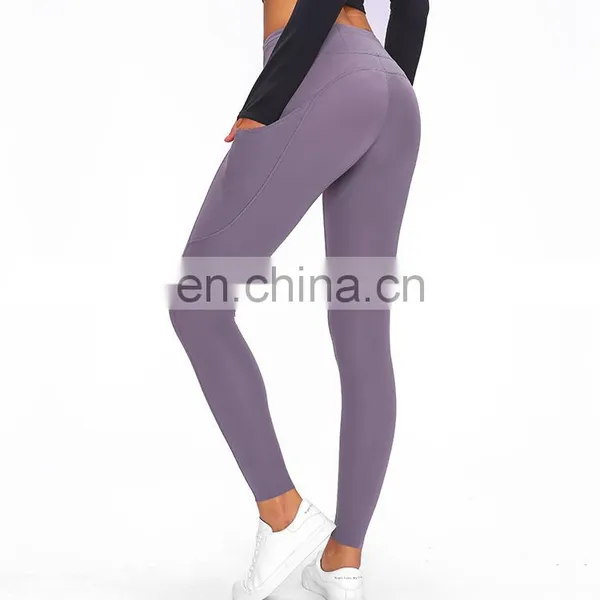 Custom Wholesale Women Workout Fitness Clothing Yoga Pants Leggings For Women With Pockets photo-5