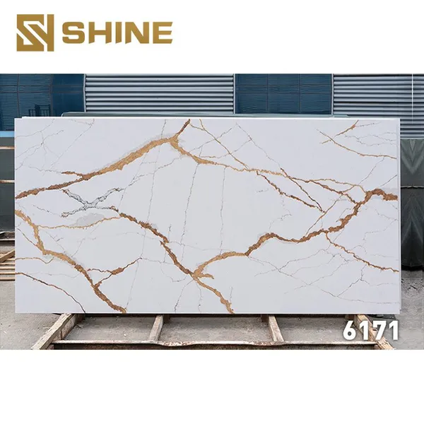 Artificial Silica Stone Quartz Slab for Kitchen Counter & Various Indoor Applications-for Villas Bedrooms Hotels