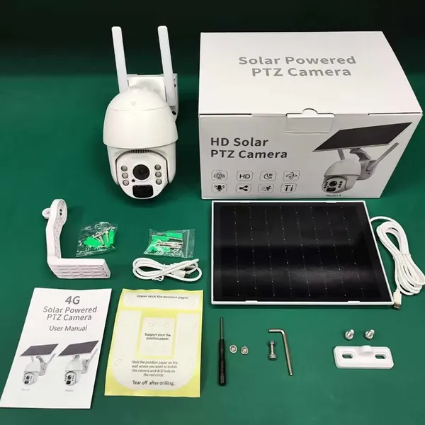 Solar PTZ HD Camera WIFI 4G Remote Monitor Outdoor Security CCTV Camera Surveillance photo-4