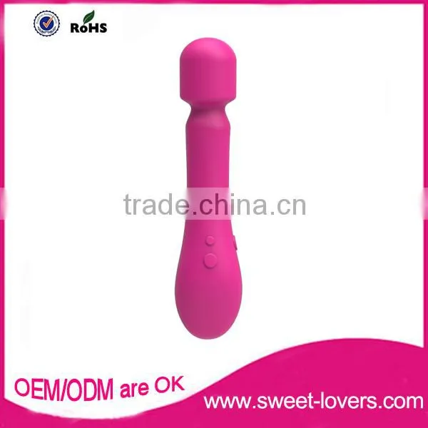 2016 Newest Full Silicone Surface USB Magnet Charging Wireless Rotation Vibrator, Best Sex Toy Magic Wand Massager on Sale photo-2