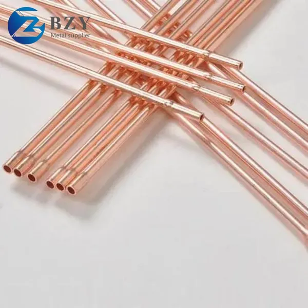 Copper Pipe and Copper Tube Cu 99.1-99.59 Purity Suitable for Air Conditioning and Refrigerator Refrigeration Systems photo-3