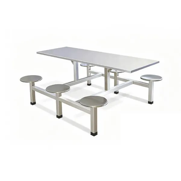 Stainless Steel Dining Table and Chairs for Six People/staff Dining Table and Chairs photo-3