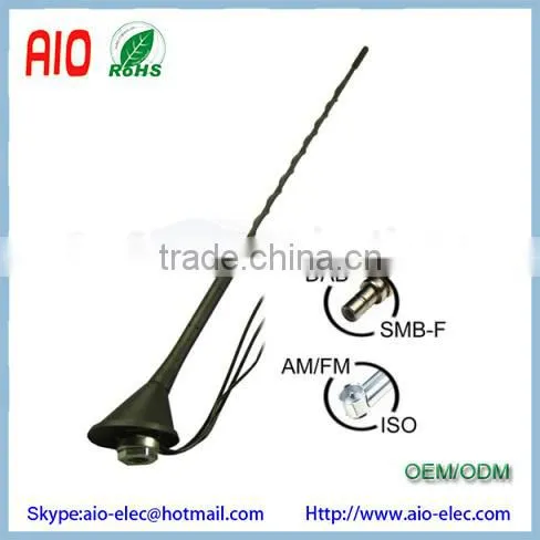 Universal Roof Mount Digital Radio DAB AM FM SMB ISO Car Aerial Antenna