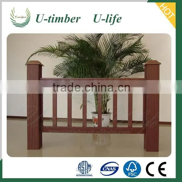Bargain Goods Wood Plastic Composite WPC Stainless Steel Railing photo-4