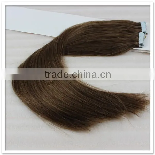 Light Ash Brown Hair Color Teap Tape Hair Extensions photo-5