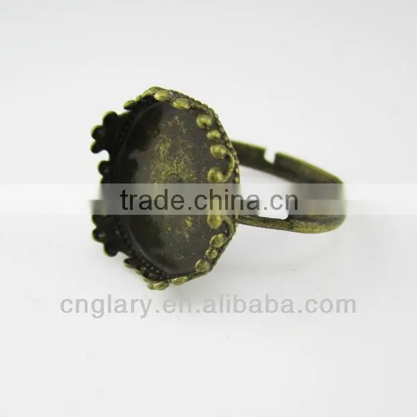 New Pattern Bronze Finger Ring With Plate