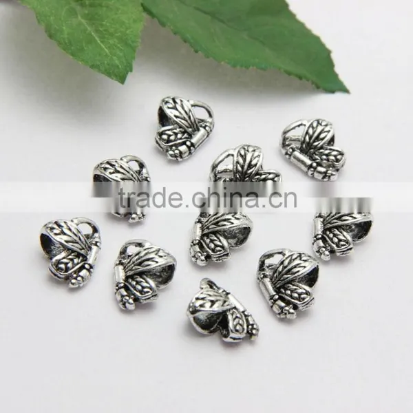 Creative Pdora Bracelet Accessories Anti-silver Large Hole Butterfly Shape Zinc Alloy Beads photo-6