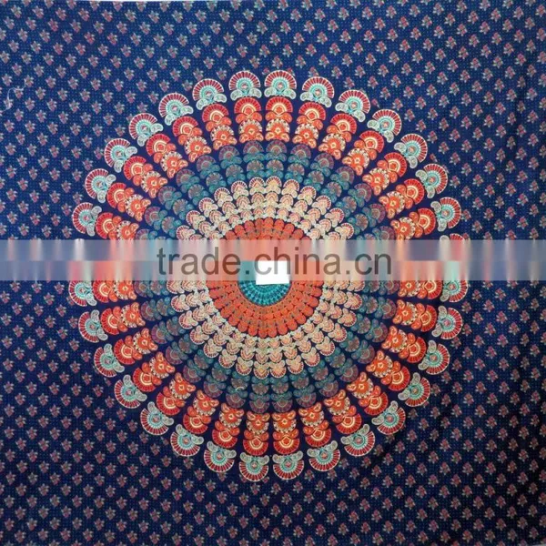 Bohemian Bedsheet Hippie 100% Cotton Gypsy Mandala Tapestry Tapestries Mandala Round Tapestry photo-6