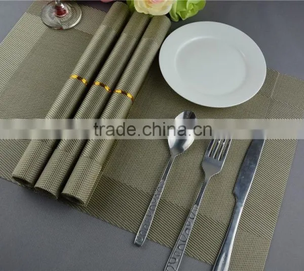 New Arrival Table Decoration PVC Mat Frame Series Dark Green Dining Table Floor Mat 45*30cm photo-2