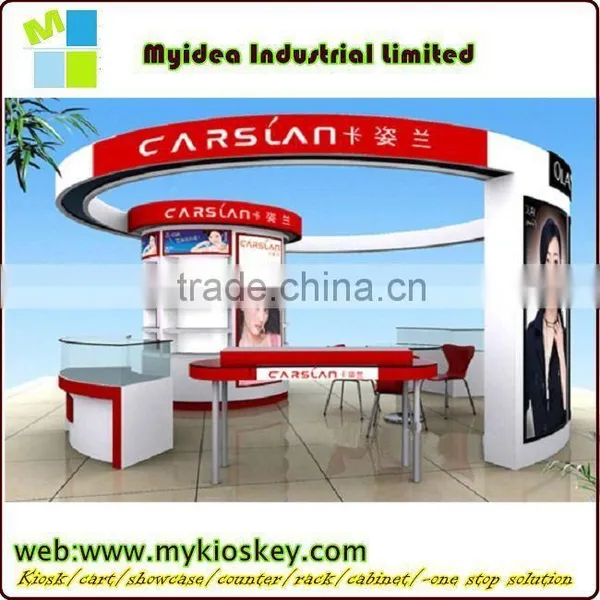 Wood Glass Cashier Counter With High Power LED Light photo-2