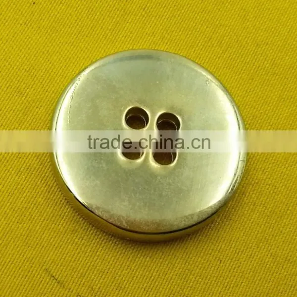 Ligh Glod High Gloss NF 4 Holes Sew-on Metal Button For Ladies Wear --- MS3426 photo-3