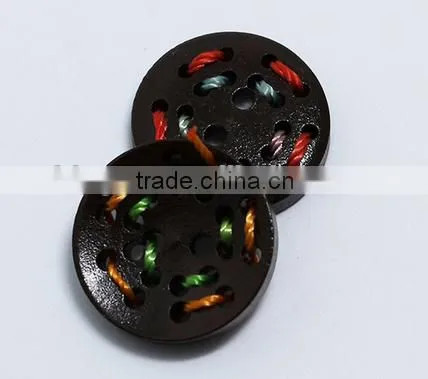 Sedex Audited Factory 2 Pillar Braided Cord Wooden 4 Holes Button photo-3
