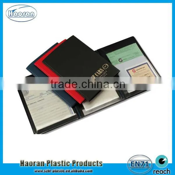 PVC Flocking Car Document Holder Plastic Car Insurance Document Wallet photo-5