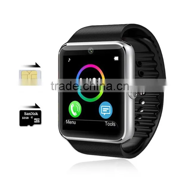 2016 Wholesale Top Selling GT08 Smart Watch With SIM Card ,MTK 6260A IOS Bluetooth Smart Watch GT08 VS DZ09 Android Smart Watch photo-2