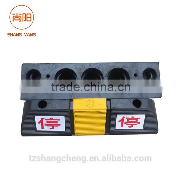 478*125*90mm Double "stop" Black Car Stopper Rubber Wheel Stopper
