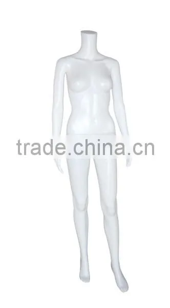 Fashion Headless Standing Skin Or Glossy Color Model Female Mannequin For Window Display photo-4