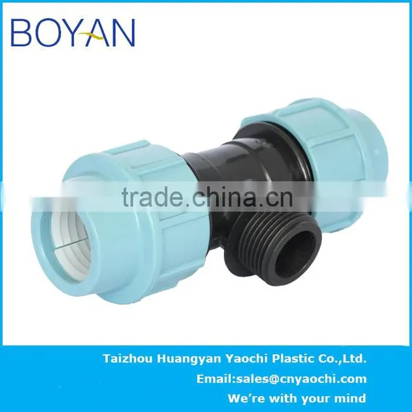 BOYAN PP Compression Pipe Fittings for Irrigation Quick Male Tee photo-3