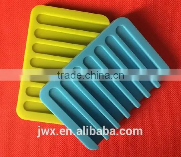 Blue Silicone Soap Support Restroom Hands Washing Tool photo-5